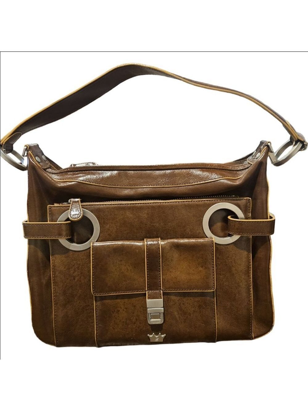 Women's Elaine Turner Brown Leather Shoulder Bag One Size